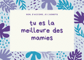 Meilleure des mamies avec des couleurs vives